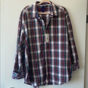 Designer Robert graham men’s button up shirt